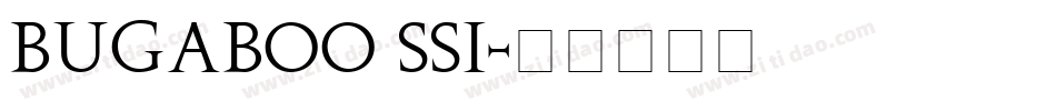 Bugaboo SSi字体转换